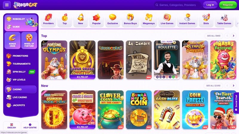 Robocat Casino Bonus